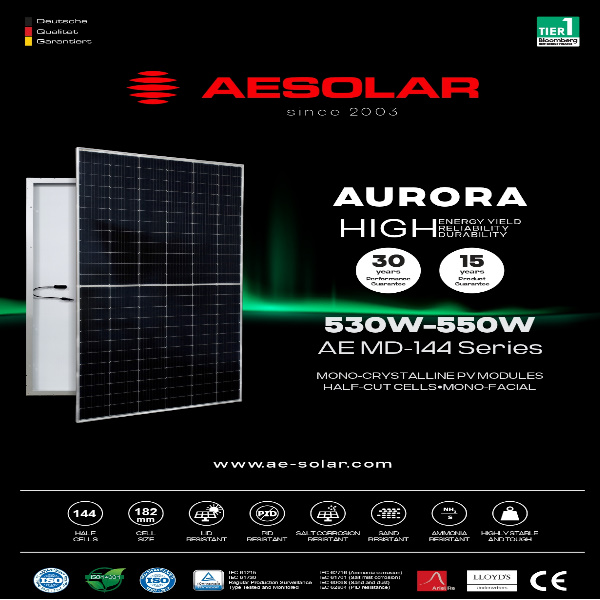 AESOLAR - Aurora Solar Panel 540W