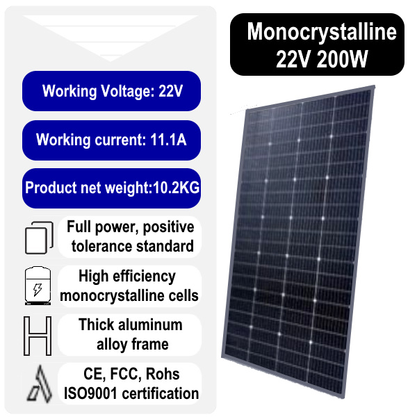 Solar Panel Glass Type 200W